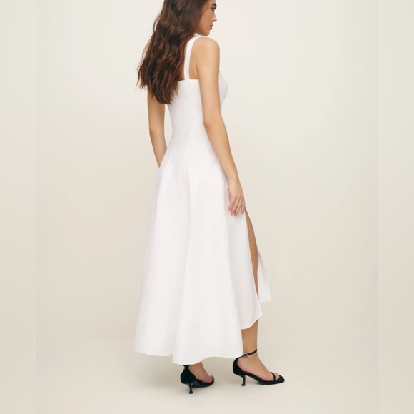 NWT Reformation Bekki Linen Dress in White | size 8 - Picture 3 of 6